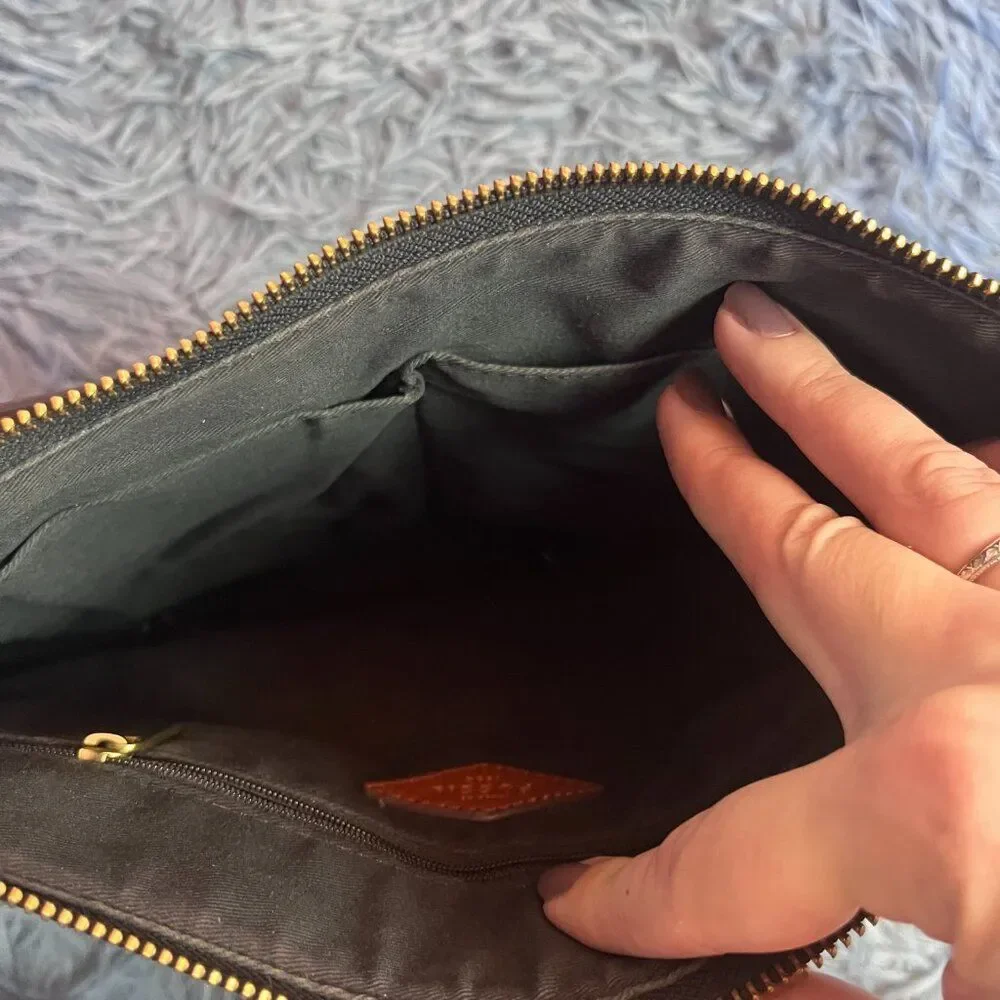 Fossil Leather Polka Dot Crossbody Bag